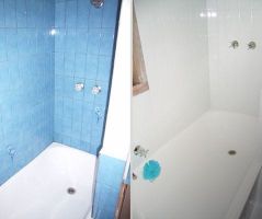 Before and after bathroom resurfacing photos