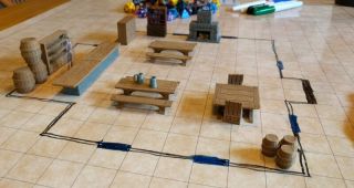 3D-printed furniture and battle map