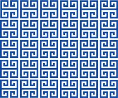 Blue greek design pattern